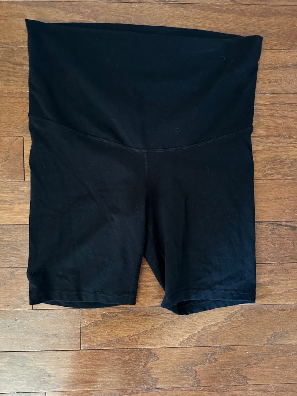 Maternity High-Waist Black Women’s Bike Shorts